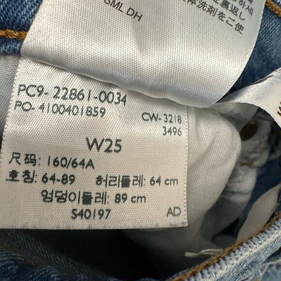 Levi's Women's Jeans Highrise Wedgie 90s Straight Leg Button Fly Blue Jeans 25 - Picture 9 of 12